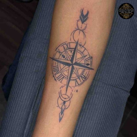 Geometric camera tattoo